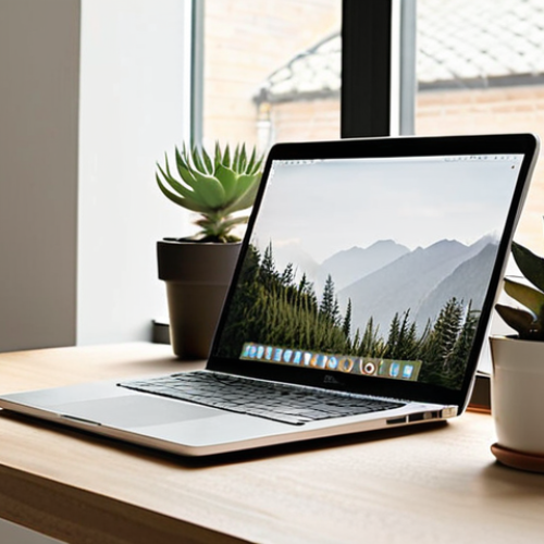 Home 4 **
A serene, minimalist workspace. A clean wooden desk with a single laptop, a small potted succulent, and a notebook. Natural light streams in through a window. The overall feeling is calm, organized, and conducive to focus and creativity. Soft, neutral color palette.
**